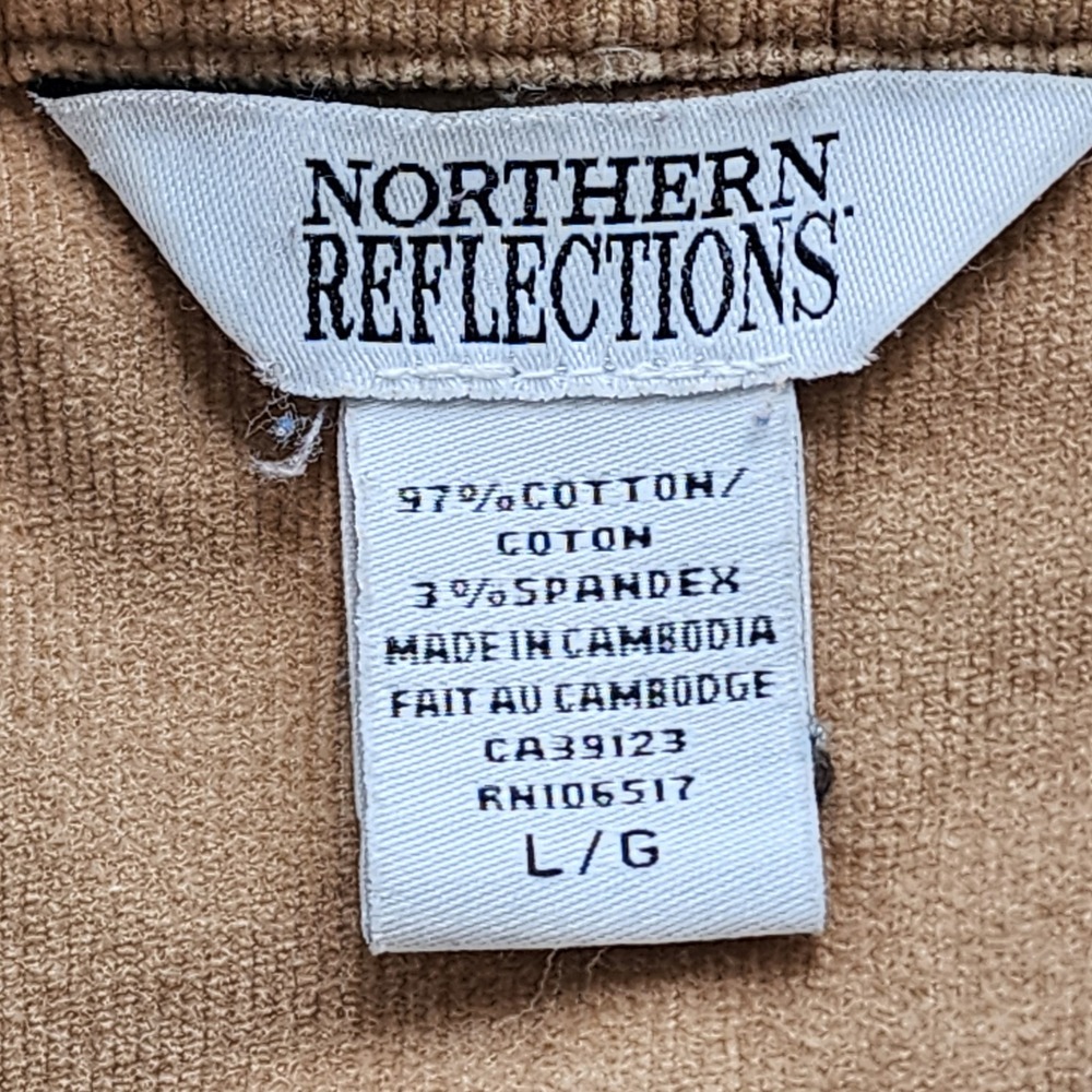 Northern Reflections Corduroy Vest Womens Large Tan Button Up Utility Gorpcore - Picture 6 of 14
